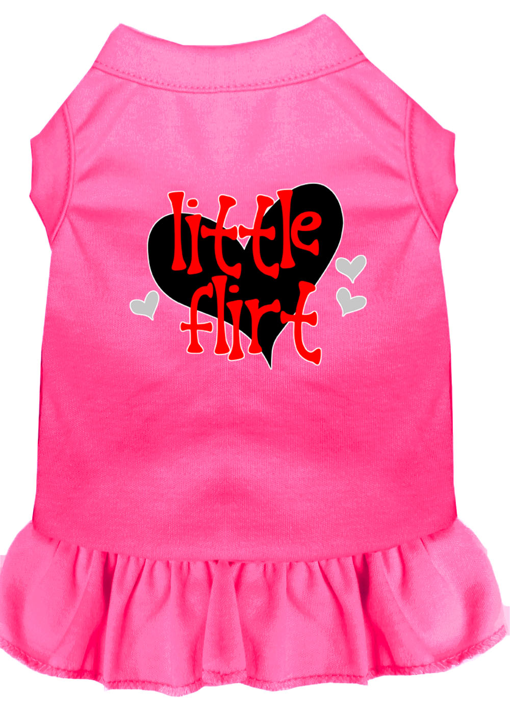 Little Flirt Screen Print Dog Dress Bright Pink Lg